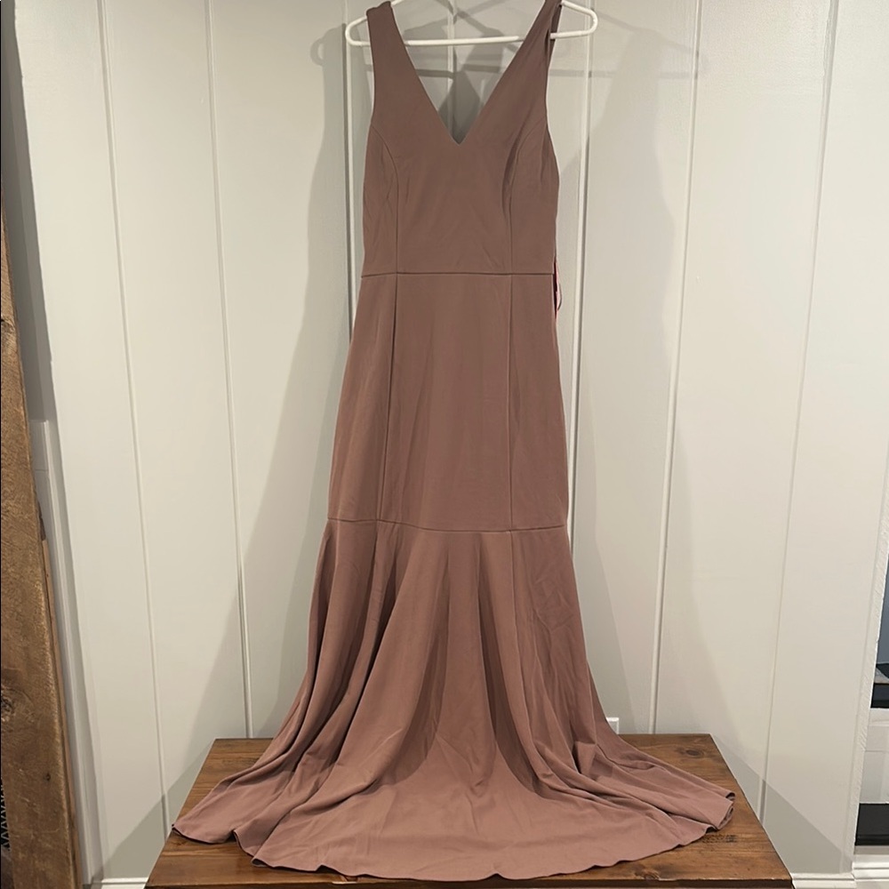 Altar'd State Dusty Rose Sleeveless V-Neck Gown